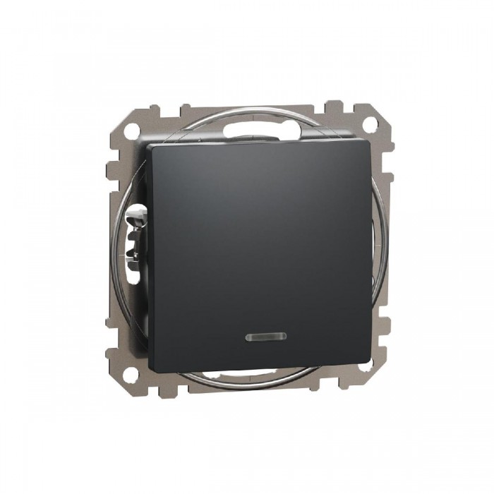 Διακόπτης Απλός Ανθρακί Με Λυχνία SDD114101N Sedna SCHNEIDER ELECTRIC