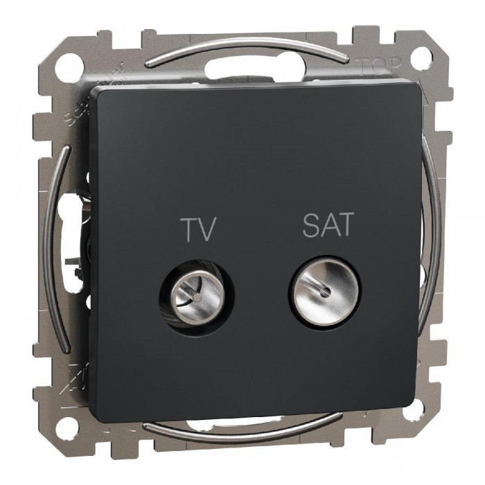 Πρίζα TV-SAT Διέλευσης 7dB Ανθρακί SDD114474S Sedna SCHNEIDER ELECTRIC