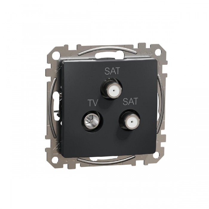 Πρίζα TV-SAT-SAT Τερματική 4dB Ανθρακί SDD114481S Sedna SCHNEIDER ELECTRIC