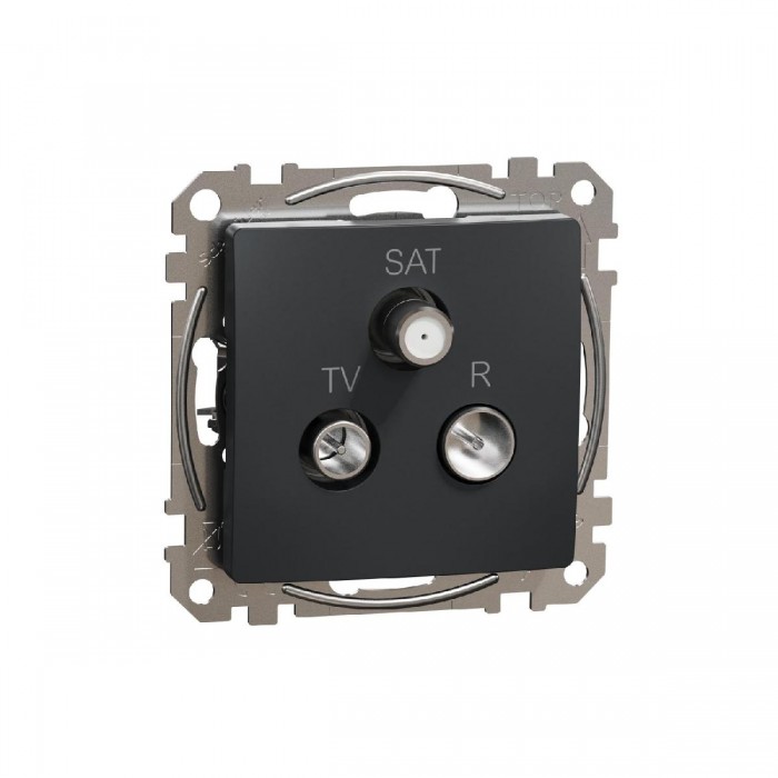 Πρίζα TV-RD-SAT Διέλευσης 7dB Ανθρακί SDD114484 Sedna SCHNEIDER ELECTRIC