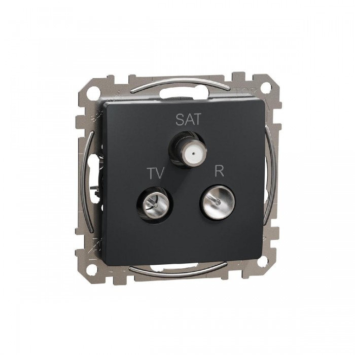 Πρίζα TV-RD-SAT Διέλευσης 10dB Ανθρακί SDD114488 Sedna SCHNEIDER ELECTRIC