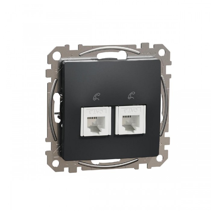 Πρίζα RJ11 Διπλή Ανθρακί SDD114492 Sedna SCHNEIDER ELECTRIC