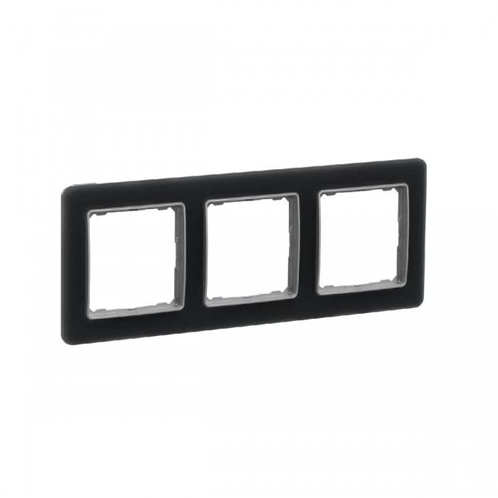 Πλαίσιο 3 Θέσεων Μαύρο Glass Smoke SDD362803 Sedna SCHNEIDER ELECTRIC