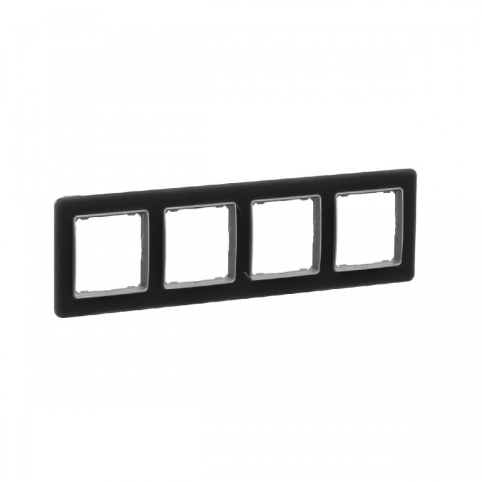 Πλαίσιο 4 Θέσεων Μαύρο Glass Smoke SDD362804 Sedna SCHNEIDER ELECTRIC