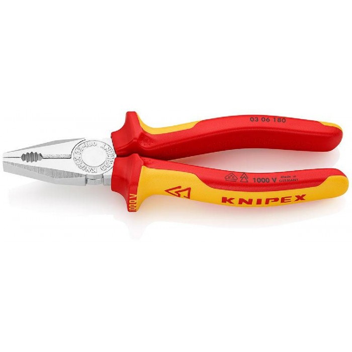 Πένσα VDE 1000V 180mm 03-06-180 KNIPEX Πένσα VDE 1000V 180mm 03-06-180 KNIPEX