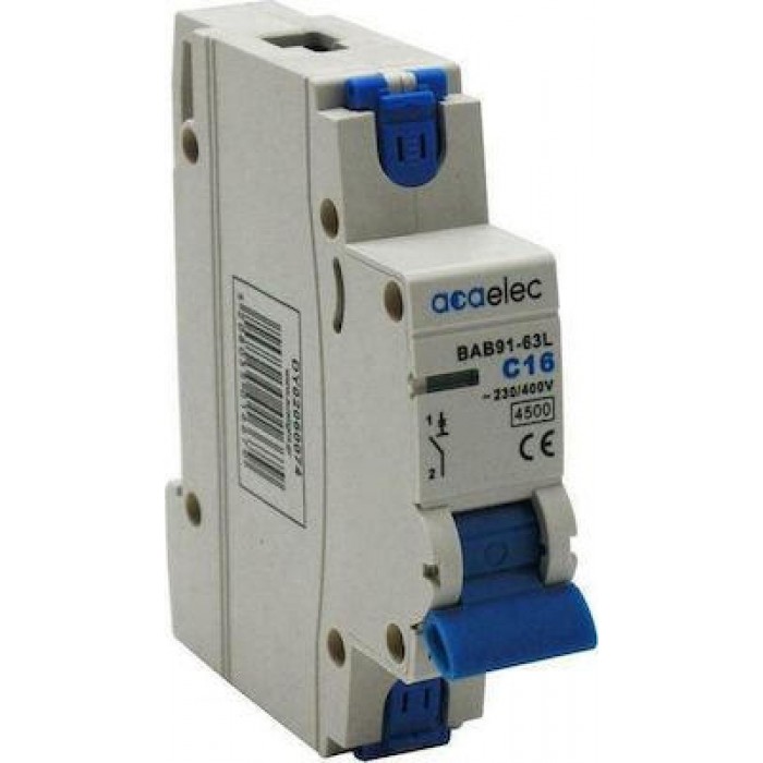 Αυτόματη Ασφάλεια 1P C 50A 4.5kADY02060079 ACAELEC