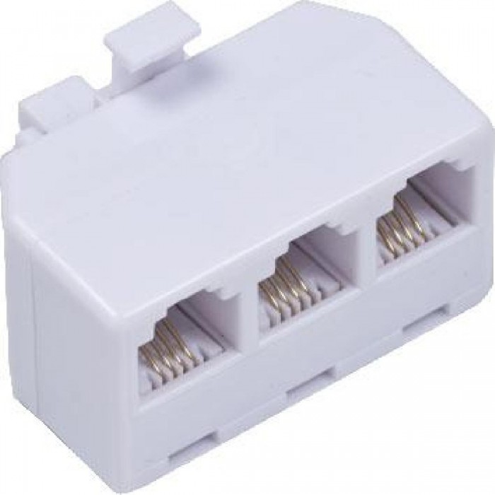 Adaptor Τηλεφώνου 6P4C Αρσενικό Σε 3 Θηλυκά 6P4C 01-04-67M CENTRAL