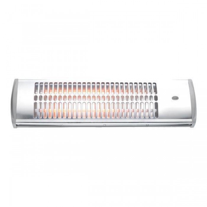 Θερμαντικό Επίτοιχο Quartz 1200W Ασημί 147-29121 EUROLAMP