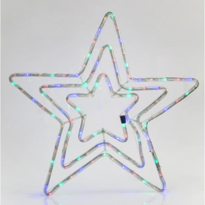 Αστέρι Τριπλό LED Πολύχρωμο Με Πρόγραμμα EUROLAMP