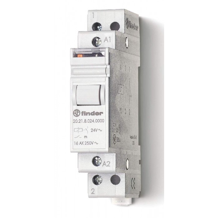 Ρελέ Ράγας Με 2 Βήματα 1P 16A 1NO 24VDC 20.21 FINDER