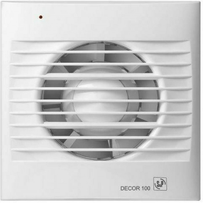 Εξαεριστήρας Μπάνιου Για Σωλήνα 120mm Λευκός DECOR 200 C S&P Εξαεριστήρας Μπάνιου Για Σωλήνα 120mm Λευκός DECOR 200 C S&P
