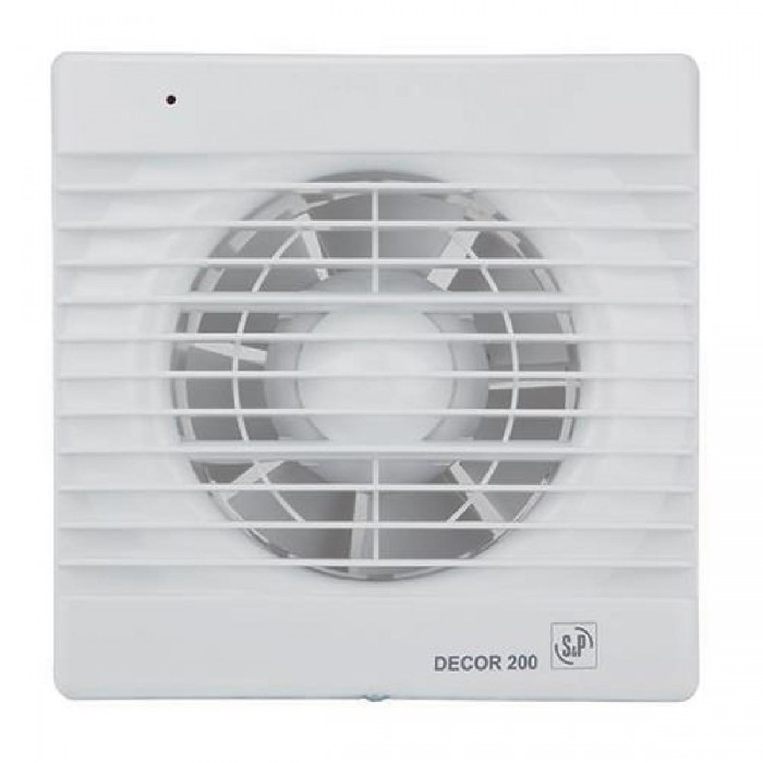 Εξαεριστήρας Μπάνιου Για Σωλήνα 120mm Λευκός DECOR 200 CZ S&P Εξαεριστήρας Μπάνιου Για Σωλήνα 120mm Λευκός DECOR 200 CZ S&P