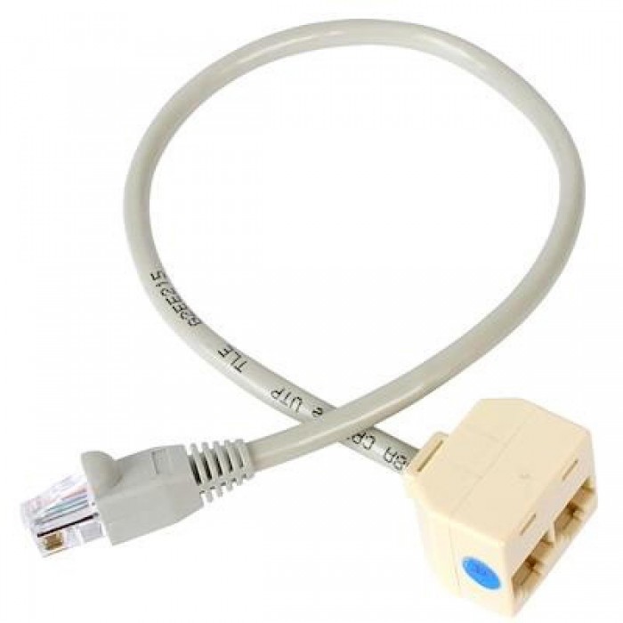 Adaptor RJ45 Αρσενικό Με Καλώδιο Σε RJ45 Διπλό Θηλυκό AT261