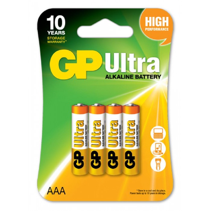 Μπαταρία Αλκαλική LR03 AAA 1,5V (Blister 4τμχ) GP