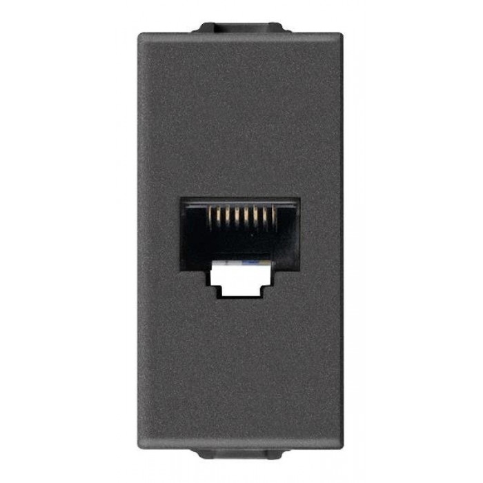 Πριζα Δικτύου RJ45 Cat.5e UTP 1 Στοιχείου Carbon Ματ Neve 09338.9.CM VIMAR