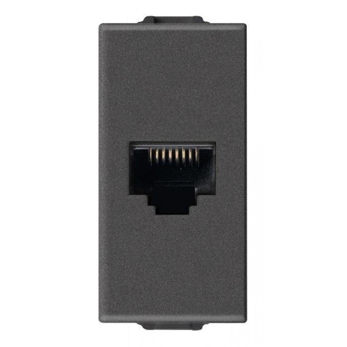 Πριζα Δικτύου RJ45 Cat.6 UTP 1 Στοιχείου Carbon Ματ Neve 09338.6.CM VIMAR
