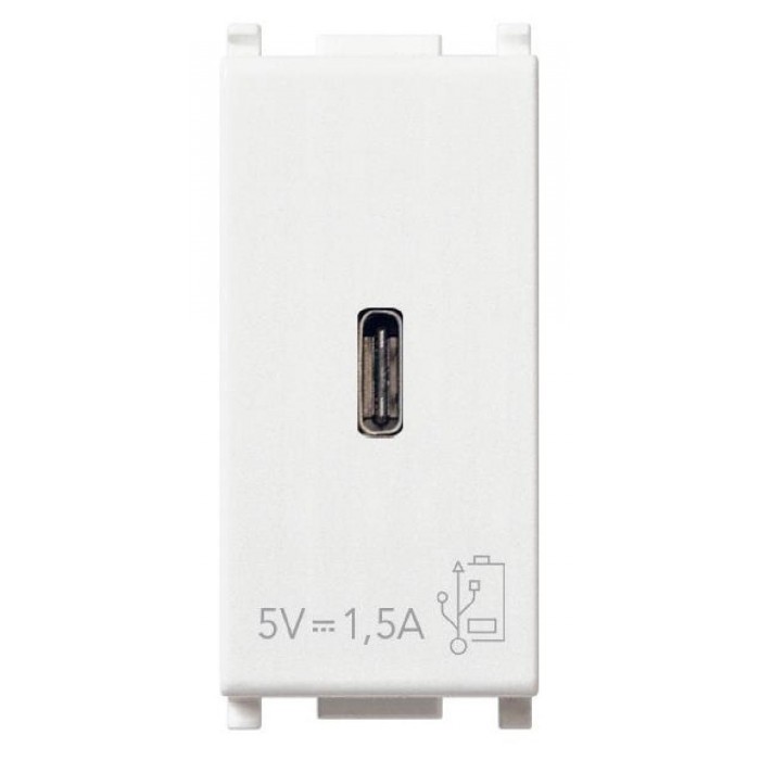 Πρίζα Φόρτισης USB TypeC 1 Στοιχείου Λευκό Plana 14292.C VIMAR