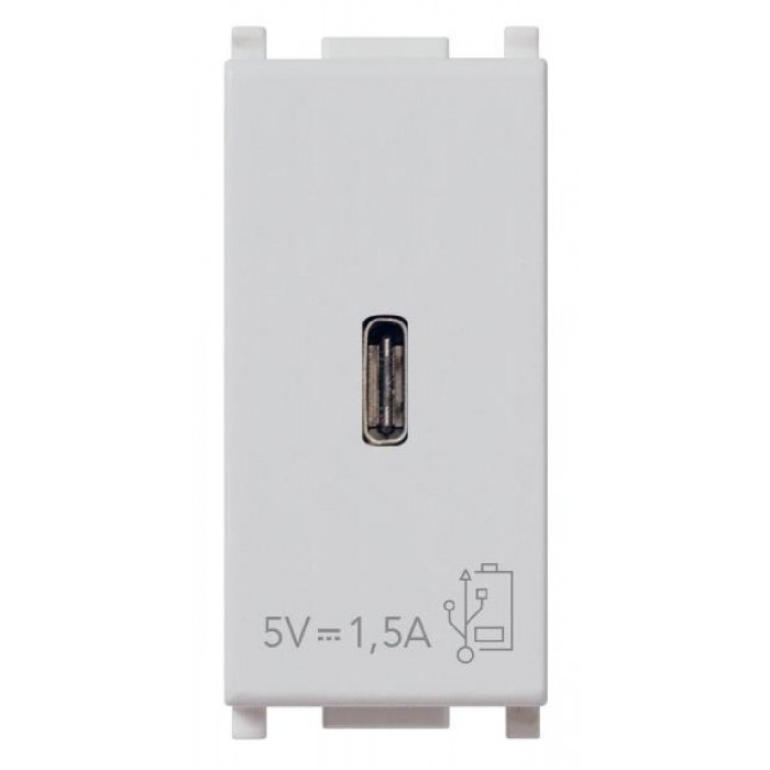 Πρίζα Φόρτισης USB TypeC 1 Στοιχείου Ασημί Plana 14292.C.SL VIMAR