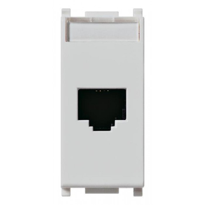 Πριζα Δικτύου RJ45 Cat.6 UTP 1 Στοιχείου Ασημί Plana 14339.13.SL VIMAR