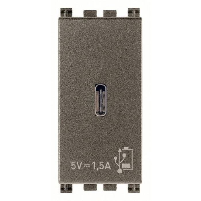 Πρίζα Φόρτισης USB TypeC 1 Στοιχείου Metal Arke 19292.C.M VIMAR