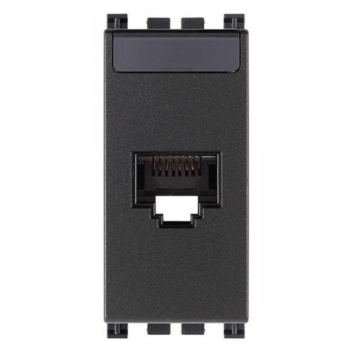 Πριζα Δικτύου RJ45 Cat.6 UTP 1 Στοιχείου Γκρί Arke 19339.13 VIMAR