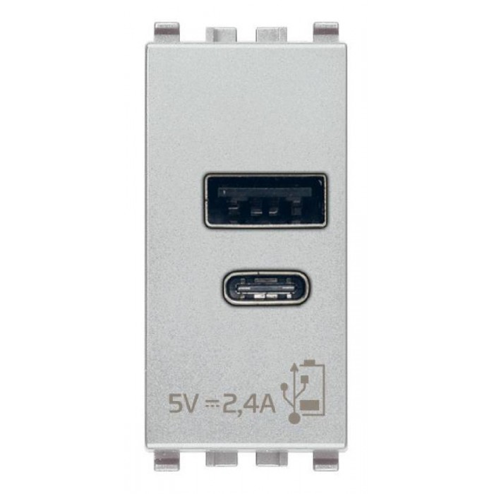 Πρίζα Φόρτισης USB Διπλή TypeA+C 1 Στοιχείου Next Eikon 20292.AC.N VIMAR