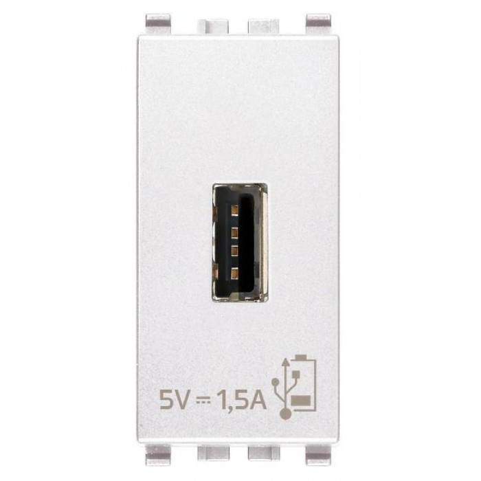 Πρίζα Φόρτισης USB TypeA 1 Στοιχείου Λευκό Eikon 20292.B VIMAR