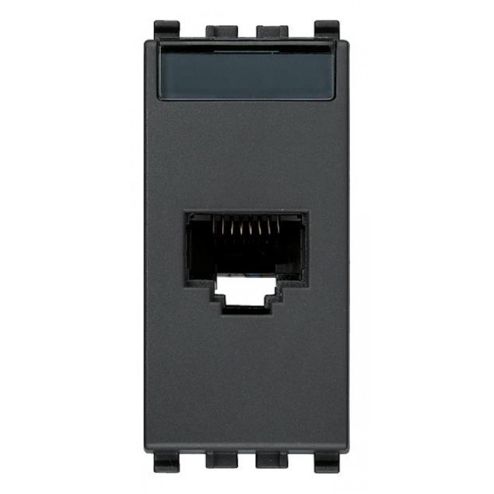 Πριζα Δικτύου RJ45 Cat.5e UTP 1 Στοιχείου Γκρί Eikon 20339.11 VIMAR
