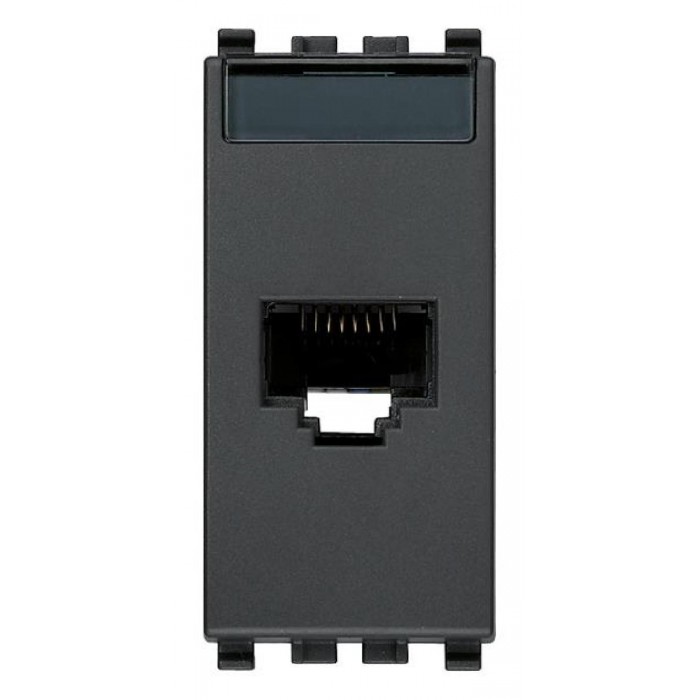 Πριζα Δικτύου RJ45 Cat.6A UTP 1 Στοιχείου Γκρί Eikon 20339.15 VIMAR