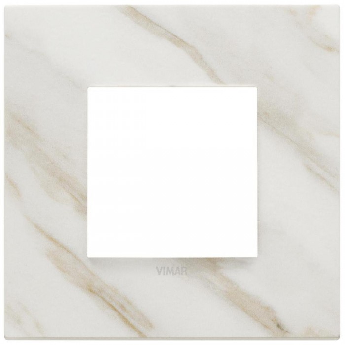 Πλαίσιο 2 Στοιχείων Λευκό Calacatta 22642.51 Eikon EXE VIMAR