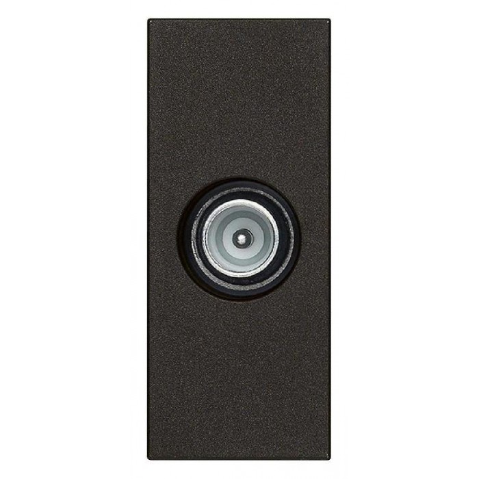 Πρίζα TV/RD/SAT Διέλευσης 1 Στοιχείου Μαύρο Linea 30300.10G VIMAR