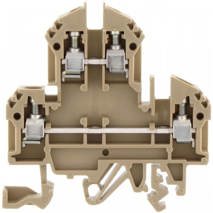Κλέμμα Ράγας 10mm² Δυόροφη Μπεζ SRKD 10 BU CONTACLIP