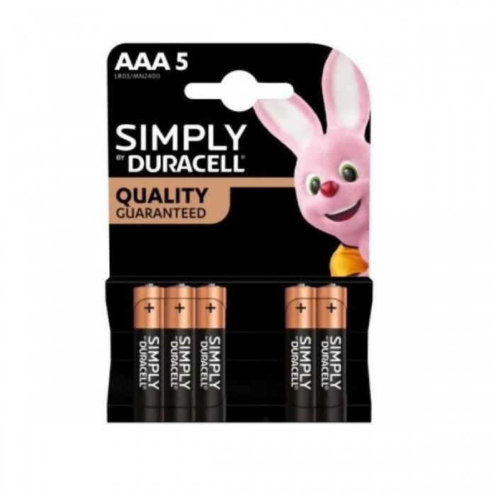 Μπαταρία Αλκαλική LR03 ΑΑΑ 1,5V (Blister 5τμχ) SIMPLY DURACELL Μπαταρία Αλκαλική LR03 ΑΑΑ 1,5V (Blister 5τμχ) SIMPLY DURACELL
