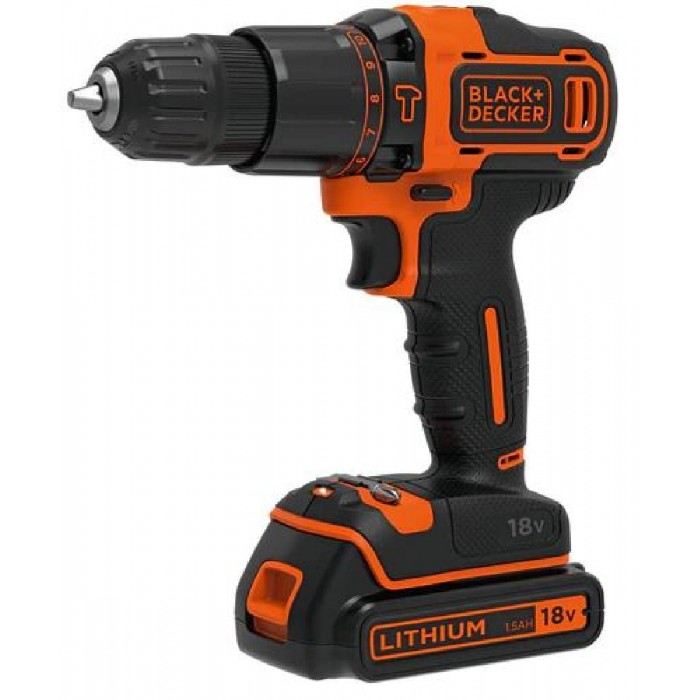 Δραπανοκατσάβιδο Κρουστικό 18V 1.5Ah BDCHD18-QW BLACK&DECKER