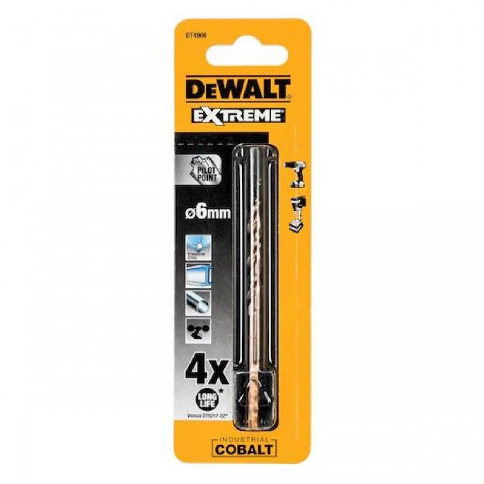Τρυπάνι HSS-CO 6x93mm DT4908-QZ DEWALT Τρυπάνι HSS-CO 6x93mm DT4908-QZ DEWALT