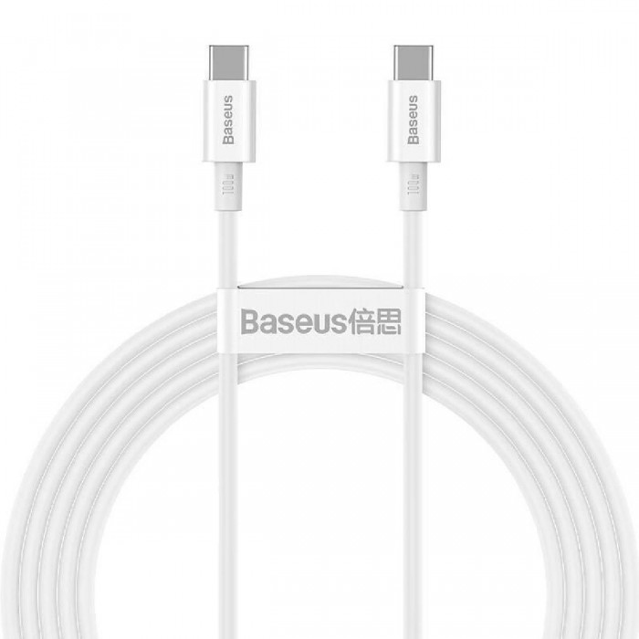 Καλώδιο Φόρτισης USB TypeC Σε TypeC 2m Λευκό CATYS-C02 BASEUS