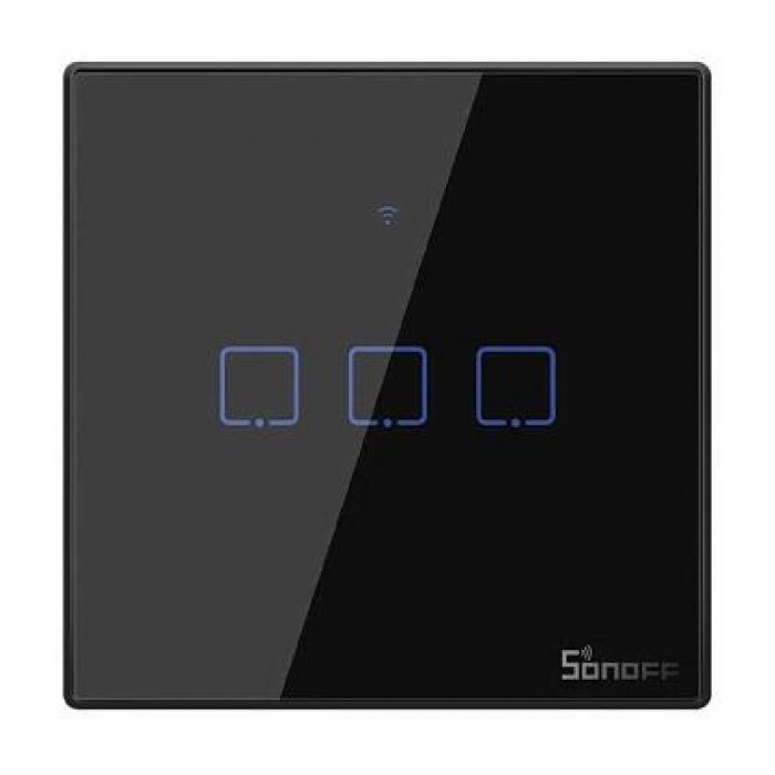 Διακόπτης WiFi Και RF 3 Εξόδων Μαύρο TX-T3EU3C SONOFF Διακόπτης WiFi Και RF 3 Εξόδων Μαύρο TX-T3EU3C SONOFF