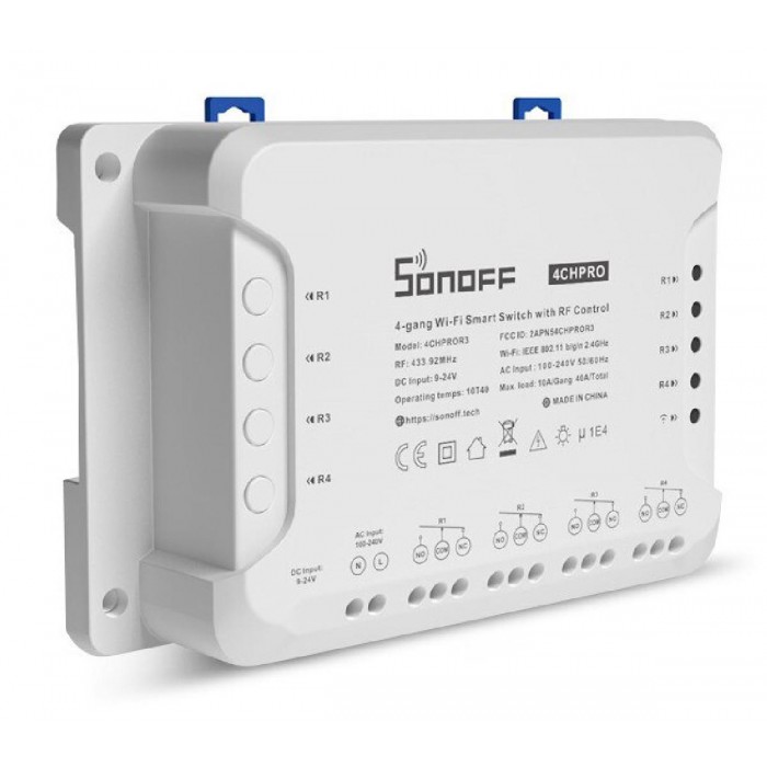 Διακόπτης Wi-Fi Και RF 4 Εξόδων 4CHPROR3 SONOFF Διακόπτης Wi-Fi Και RF 4 Εξόδων 4CHPROR3 SONOFF
