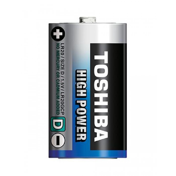 Μπαταρία Αλκαλική LR20 D (Blister 2τμχ) High Power TOSHIBA