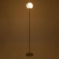 GloboStar® HUDSON 00500 Μοντέρνο Φωτιστικό Δαπέδου Μονόφωτο 1 x E27 Χρυσό Μεταλλικό Μπάλα Λευκό με Χρυσό D20 x H177cm