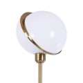 GloboStar® HUDSON 00500 Μοντέρνο Φωτιστικό Δαπέδου Μονόφωτο 1 x E27 Χρυσό Μεταλλικό Μπάλα Λευκό με Χρυσό D20 x H177cm