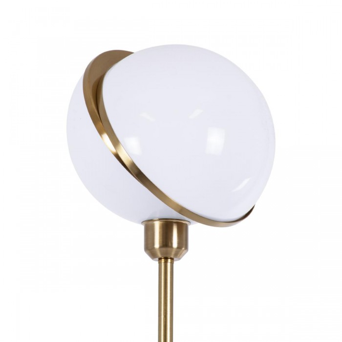 GloboStar® HUDSON 00500 Μοντέρνο Φωτιστικό Δαπέδου Μονόφωτο 1 x E27 Χρυσό Μεταλλικό Μπάλα Λευκό με Χρυσό D20 x H177cm GloboStar® HUDSON 00500 Μοντέρνο Φωτιστικό Δαπέδου Μονόφωτο 1 x E27 Χρυσό Μεταλλικό Μπάλα Λευκό με Χρυσό D20 x H177cm