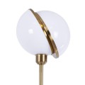 GloboStar® HUDSON 00500 Μοντέρνο Φωτιστικό Δαπέδου Μονόφωτο 1 x E27 Χρυσό Μεταλλικό Μπάλα Λευκό με Χρυσό D20 x H177cm