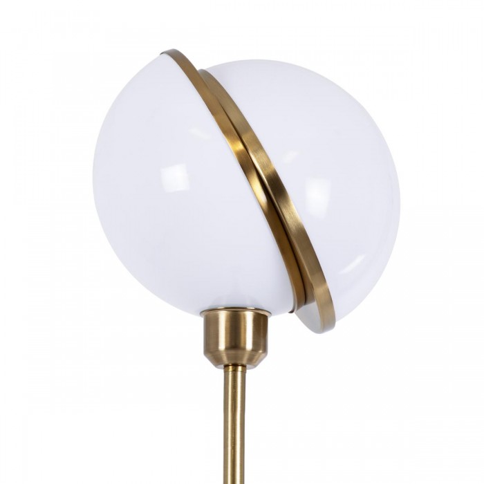 GloboStar® HUDSON 00500 Μοντέρνο Φωτιστικό Δαπέδου Μονόφωτο 1 x E27 Χρυσό Μεταλλικό Μπάλα Λευκό με Χρυσό D20 x H177cm GloboStar® HUDSON 00500 Μοντέρνο Φωτιστικό Δαπέδου Μονόφωτο 1 x E27 Χρυσό Μεταλλικό Μπάλα Λευκό με Χρυσό D20 x H177cm