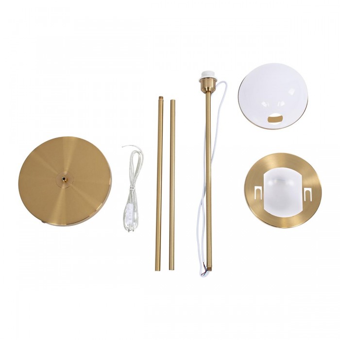 GloboStar® HUDSON 00500 Μοντέρνο Φωτιστικό Δαπέδου Μονόφωτο 1 x E27 Χρυσό Μεταλλικό Μπάλα Λευκό με Χρυσό D20 x H177cm GloboStar® HUDSON 00500 Μοντέρνο Φωτιστικό Δαπέδου Μονόφωτο 1 x E27 Χρυσό Μεταλλικό Μπάλα Λευκό με Χρυσό D20 x H177cm