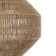 GloboStar® CAYMAN 00522 Boho Κρεμαστό Φωτιστικό Οροφής Μονόφωτο 1 x E27 AC220-240V IP20 - Φ40 x Υ30cm - Μπεζ Λεπτό Σχοινί Τριχιά Πλέγμα