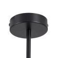 GloboStar® KATIE 00538 Μοντέρνο Φωτιστικό Οροφής Μονόφωτο Μαύρο - Χρυσό Μεταλλικό Καμπάνα Φ30 x Υ120cm