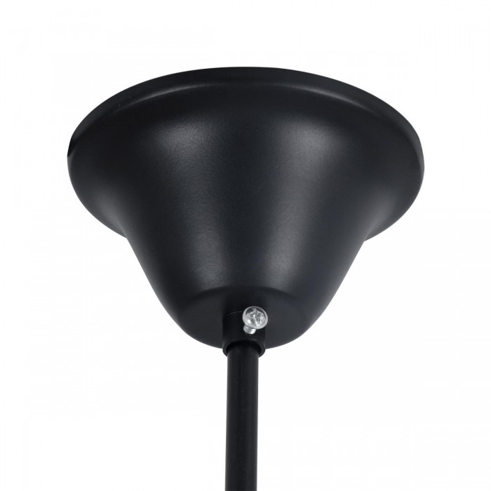 GloboStar® PENNSYLVANIA 00542 Vintage Κρεμαστό Φωτιστικό Ανάρτηση Πολύφωτο 8 x E14 IP20 Μαύρο Μέταλλο με Μπεζ Σχοινί - Μ64 x Π64 x Υ63cm