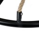 GloboStar® PENNSYLVANIA 00542 Vintage Κρεμαστό Φωτιστικό Ανάρτηση Πολύφωτο 8 x E14 IP20 Μαύρο Μέταλλο με Μπεζ Σχοινί - Μ64 x Π64 x Υ63cm