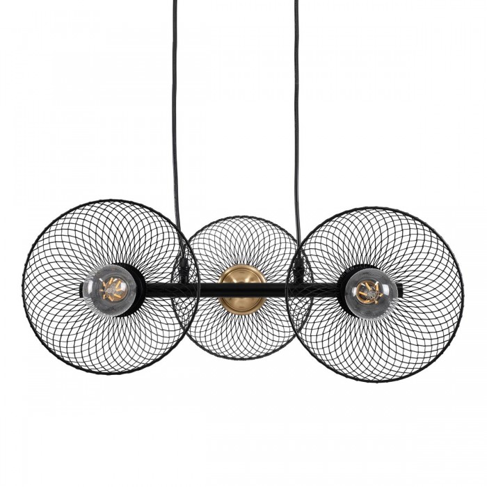 GloboStar® VERONA 00586 Μοντέρνο Κρεμαστό Φωτιστικό Οροφής Τρίφωτο 3 x E27 Μαύρο Μεταλλικό Πλέγμα Μ50 x Π28 x Υ20cm GloboStar® VERONA 00586 Μοντέρνο Κρεμαστό Φωτιστικό Οροφής Τρίφωτο 3 x E27 Μαύρο Μεταλλικό Πλέγμα Μ50 x Π28 x Υ20cm